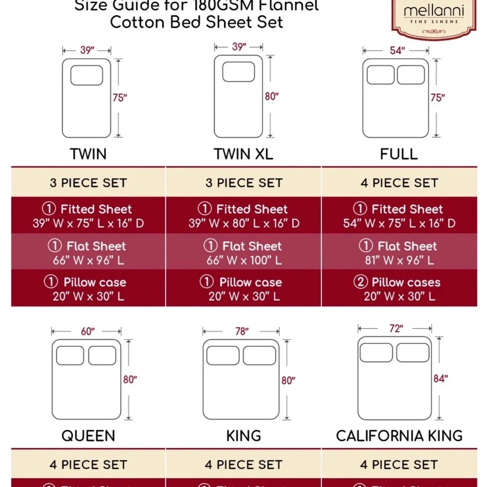 Elegant Flannel Home Bedding Sheet Set - White, Blue, Gray‎